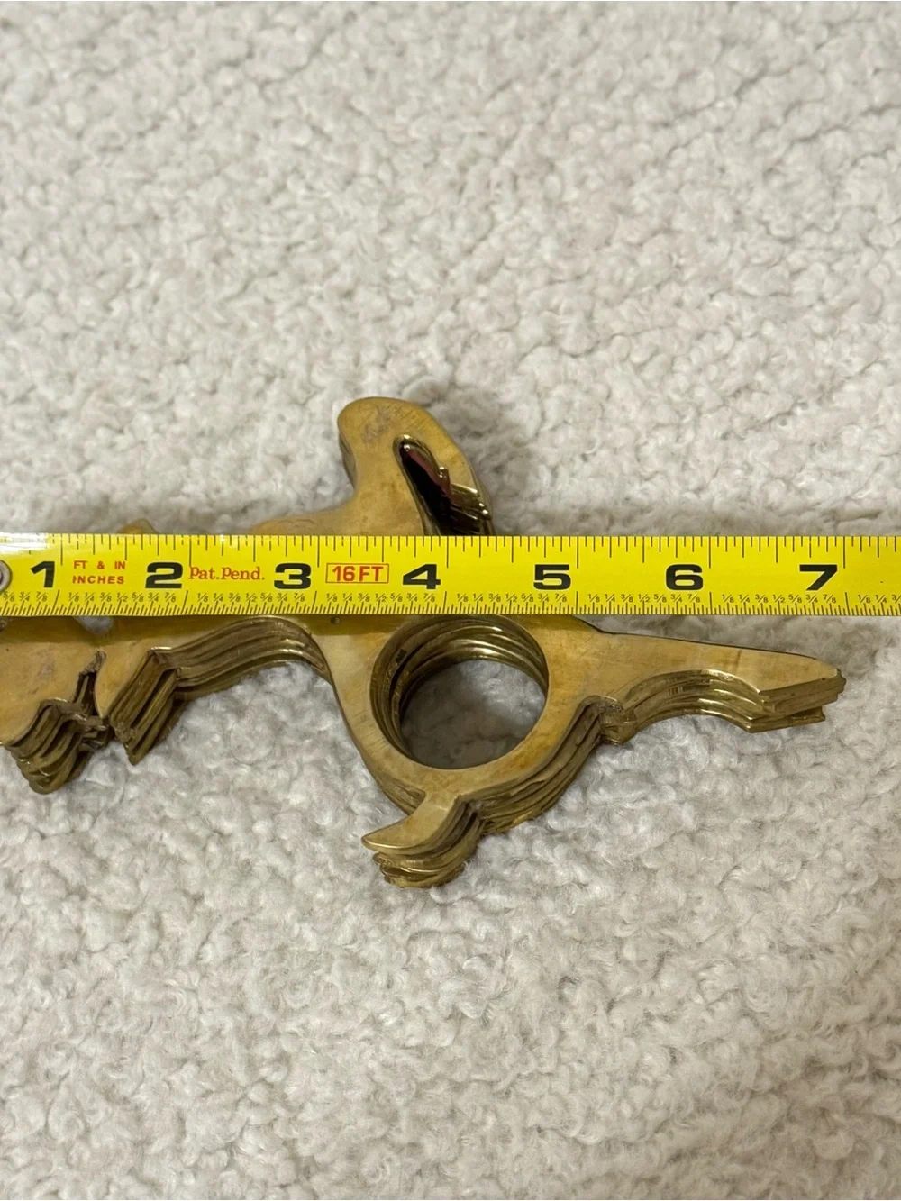 Set Of 10 Vintage India Brass Reindeer Napkin Rings Christmas Holiday Very Nice!